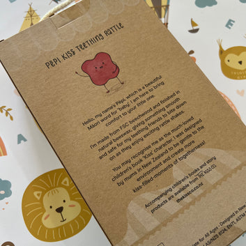 The Kiss Co Natural Teething Rattle